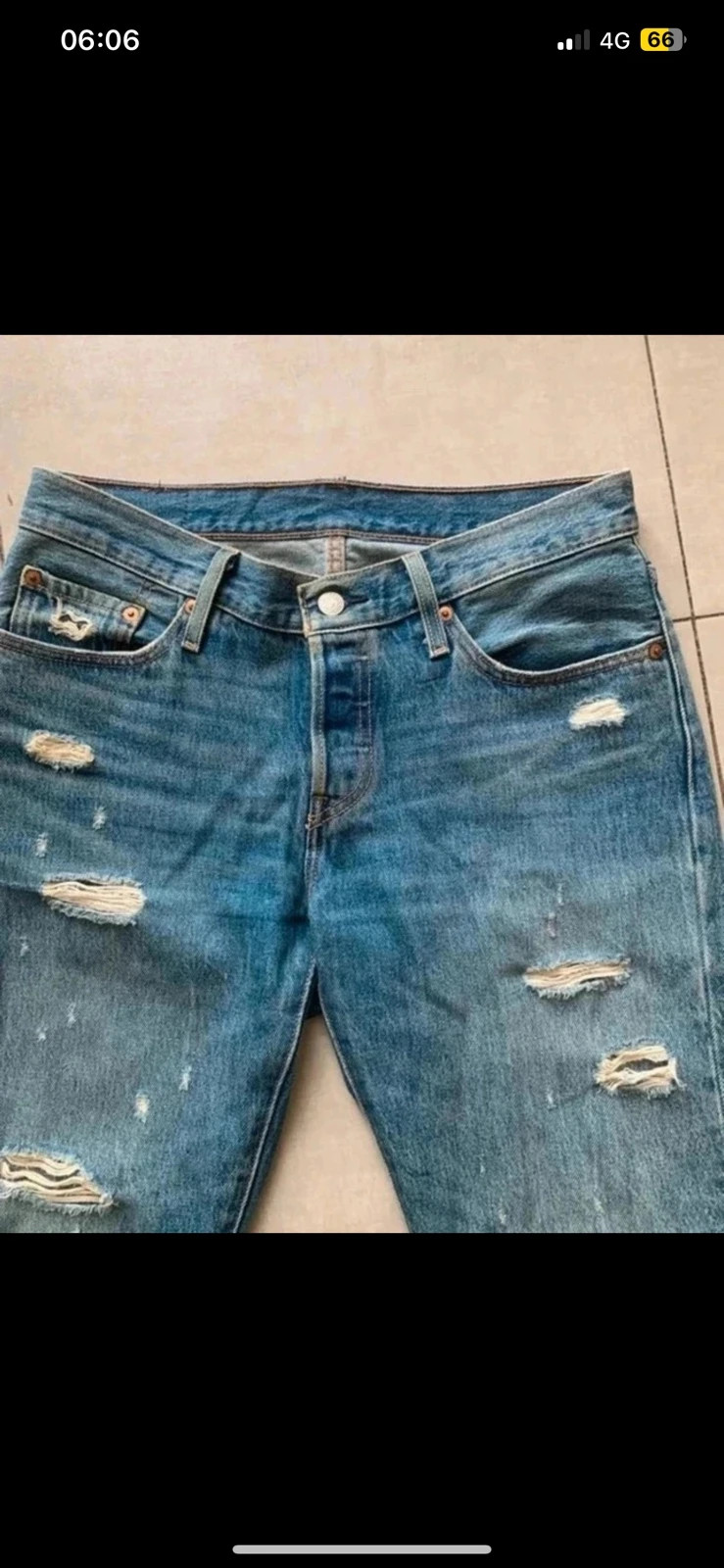 👖 Levi’s 501 CT – Jean femme W26 L32 – Destroy / Denim bleu – Levi's – taille EU 36 3