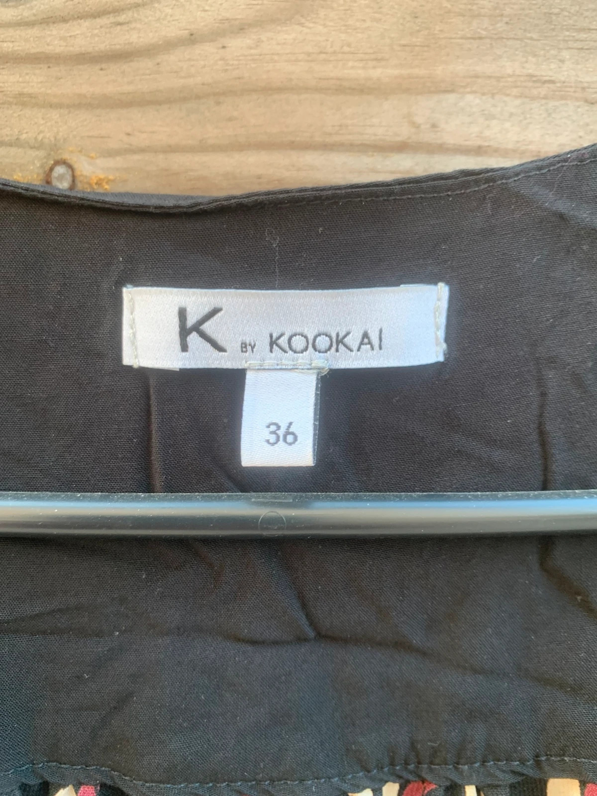Robe K by Kookai T36 noire imprimé beige & bordeaux – KOOKAÏ – taille S / 36 / 8 3