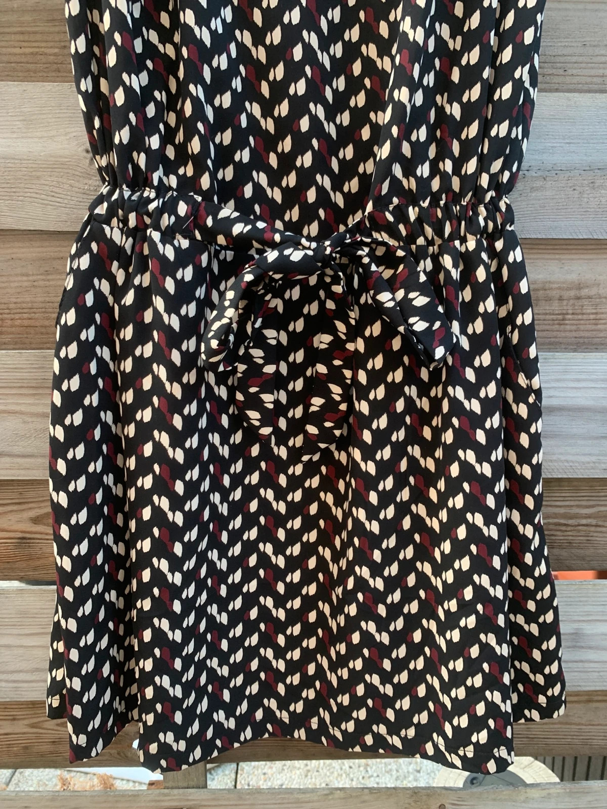 Robe K by Kookai T36 noire imprimé beige & bordeaux – KOOKAÏ – taille S / 36 / 8 5