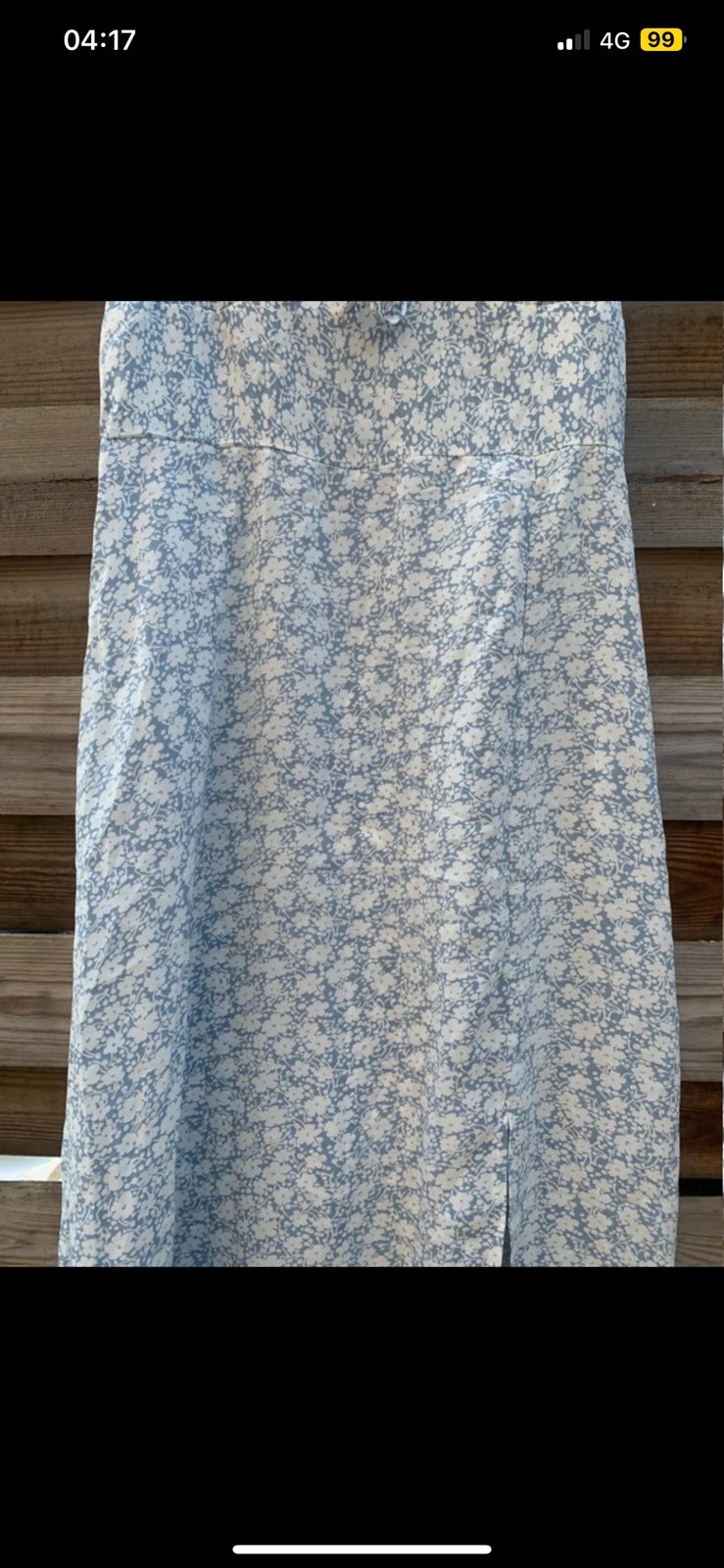 Robe longue fleurie bleu ciel Taille M 38 Bretelles réglables & fente – Shein – taille M / 38 / 10 4