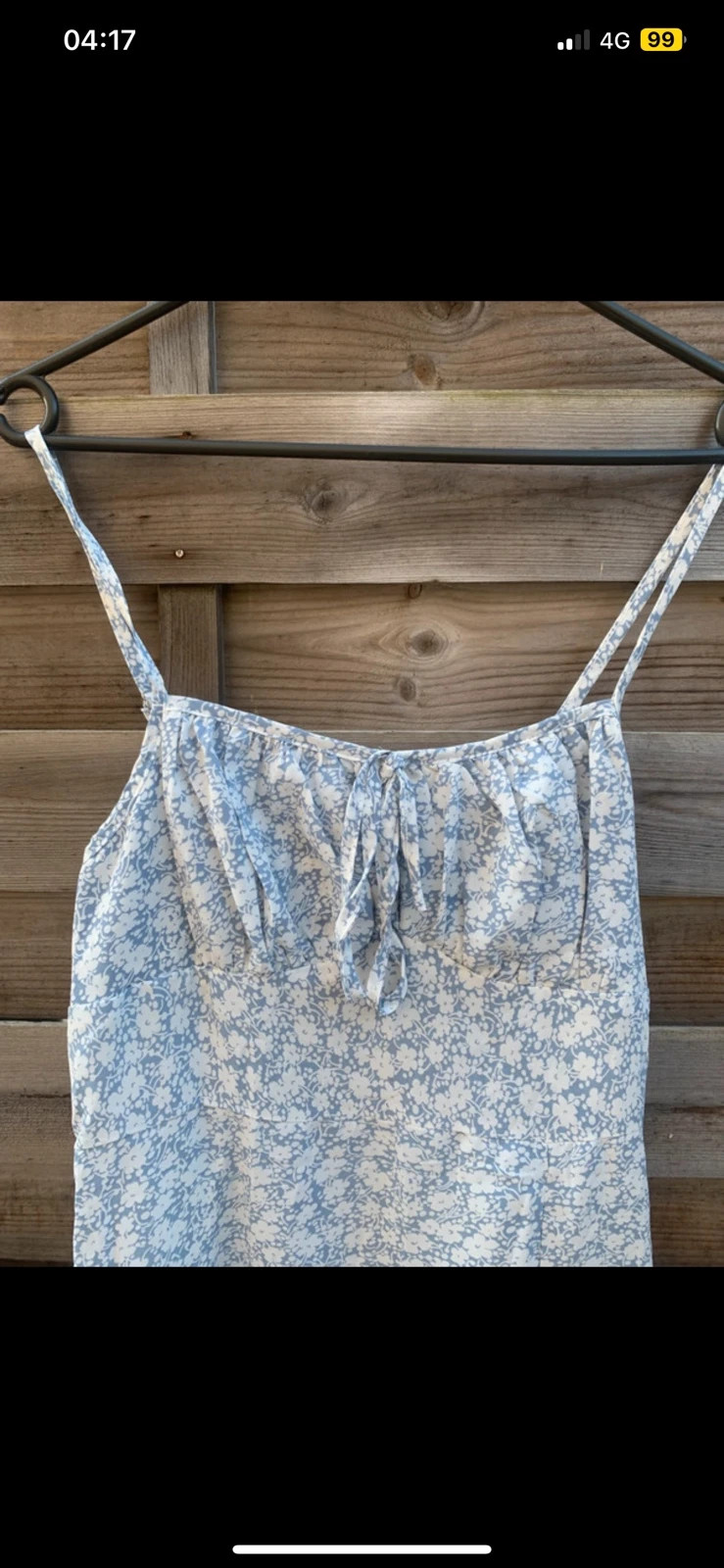 Robe longue fleurie bleu ciel Taille M 38 Bretelles réglables & fente – Shein – taille M / 38 / 10 3
