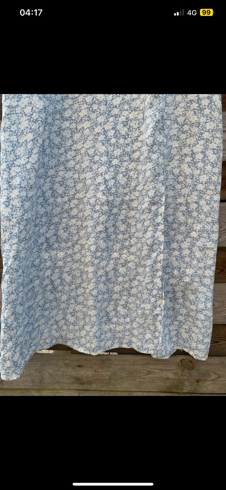 Robe longue fleurie bleu ciel Taille M 38 Bretelles réglables & fente – Shein – taille M / 38 / 10 5