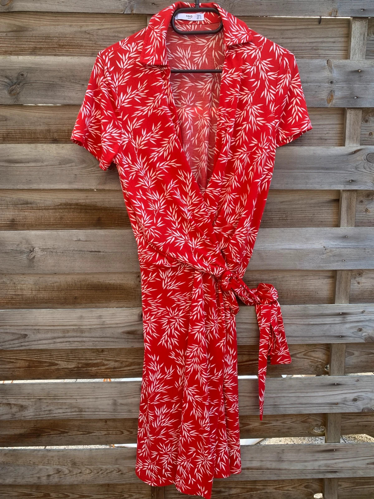 Robe Mango portefeuille rouge à imprimé blanc – Taille S – Mango – taille S / 36 / 8 2