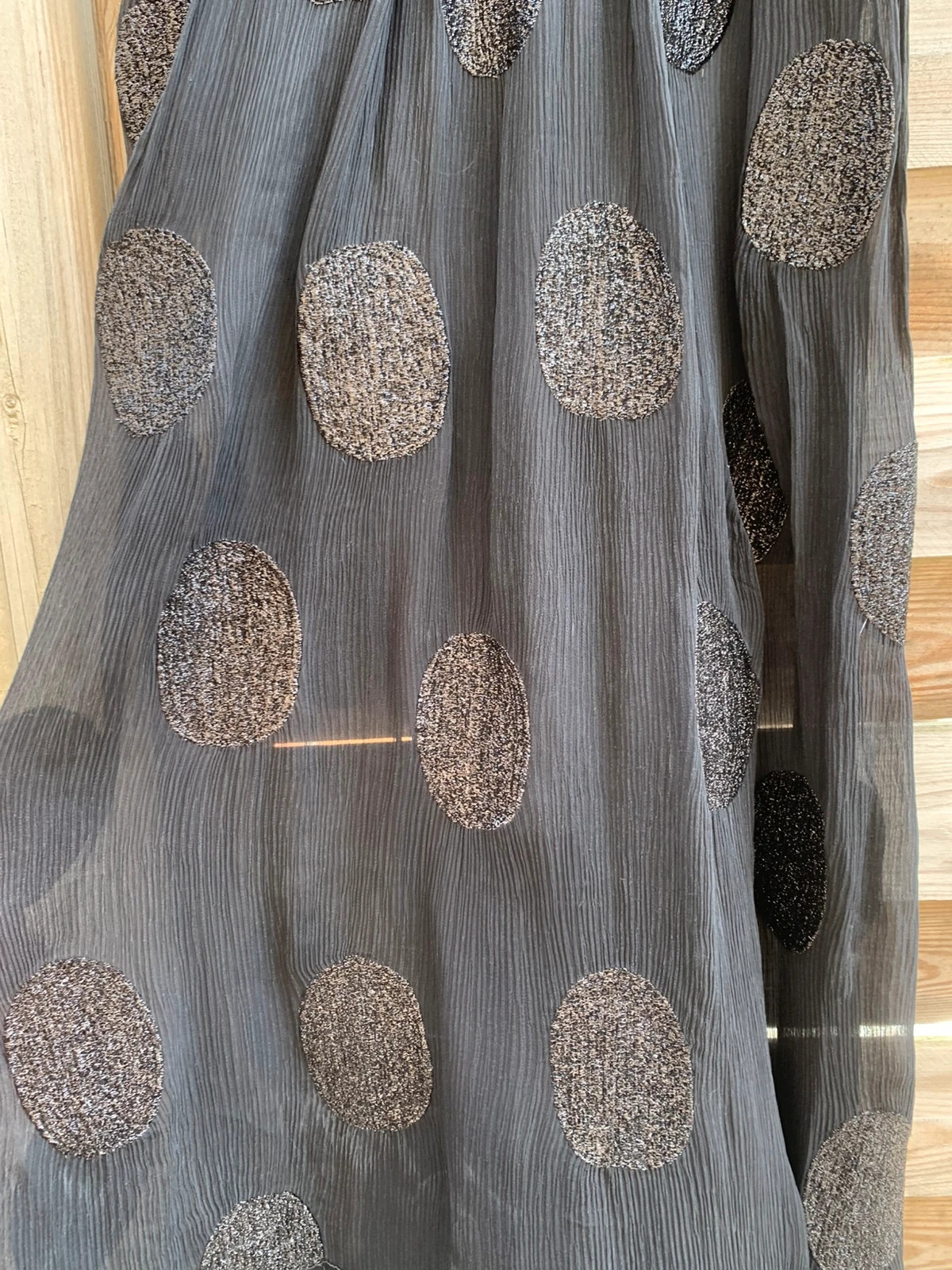 Robe noire fluide pois brillants style ba&sh - T1 – taille S / 36 / 8 5