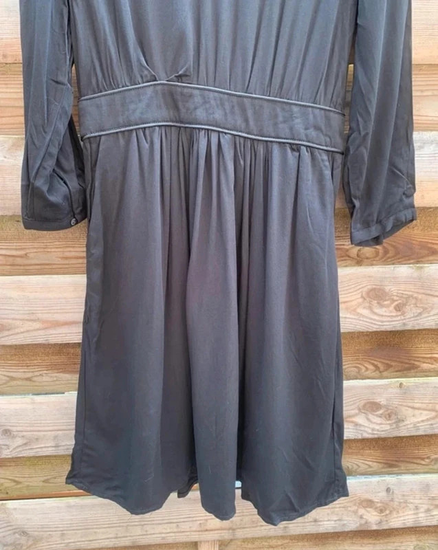 Robe noire fluide Camaïeu – taille 36 – manches longues – très élégante – Camaïeu – taille S / 36 / 8 3
