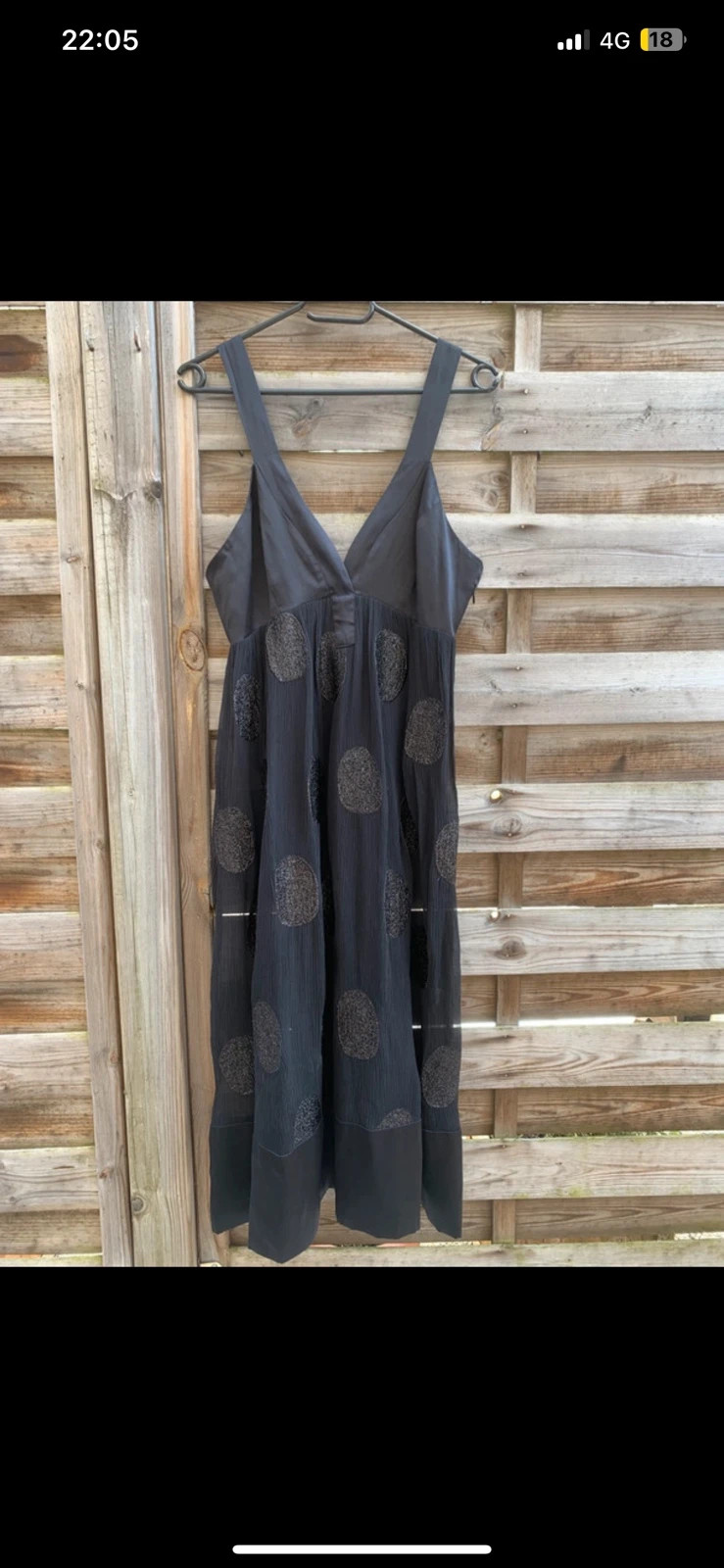Robe noire fluide pois brillants style ba&sh - T1 – taille S / 36 / 8 2