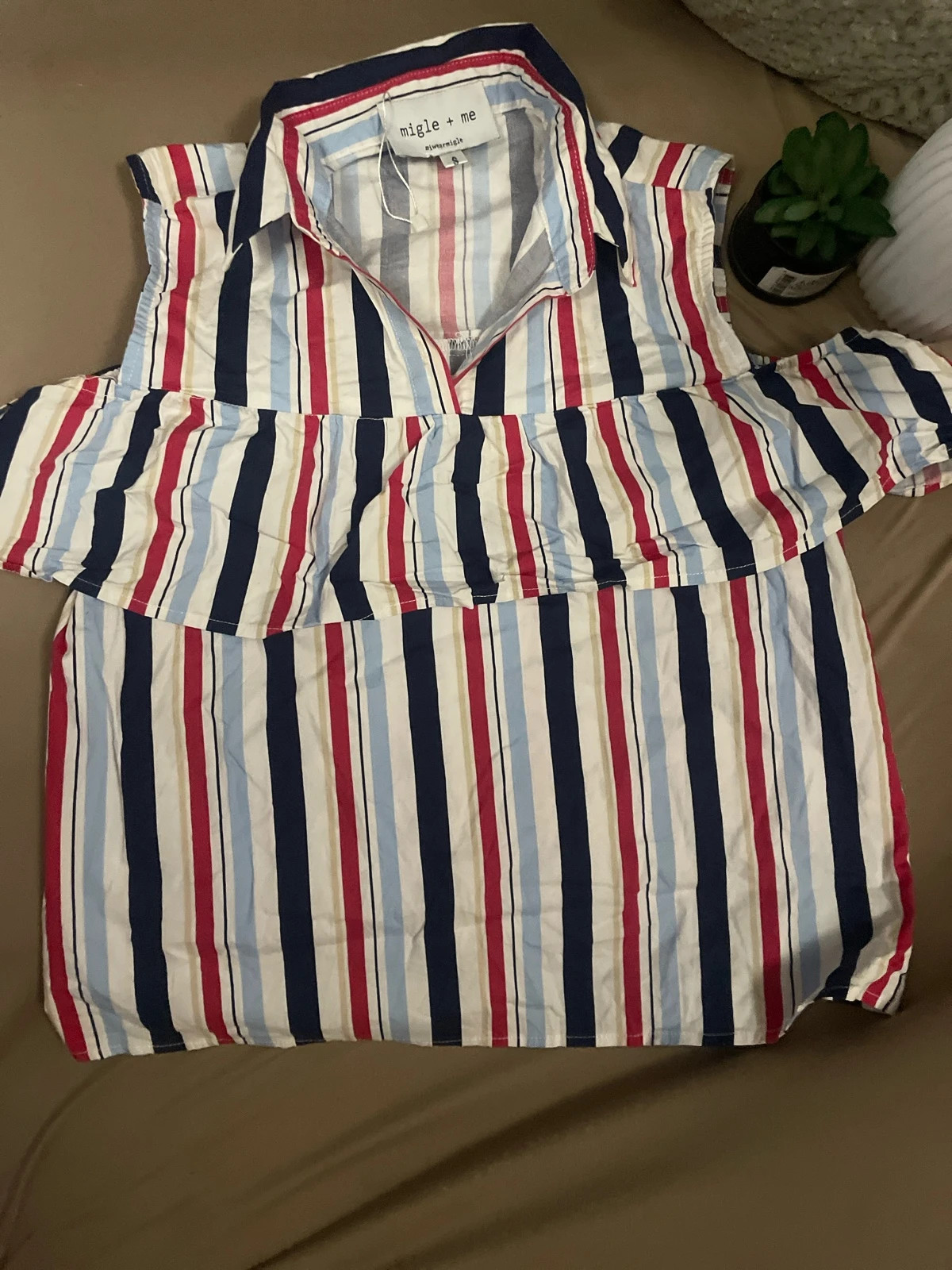 Haut rayé Migle + Me à volants – migle + me – taille S / 36 / 8 2