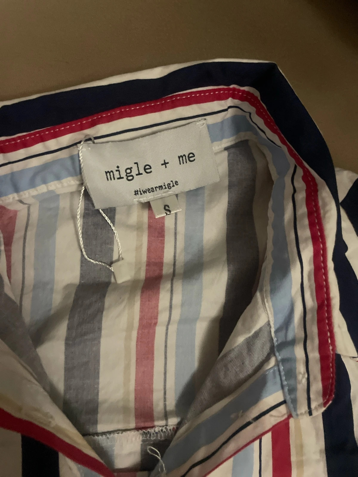 Haut rayé Migle + Me à volants – migle + me – taille S / 36 / 8 3
