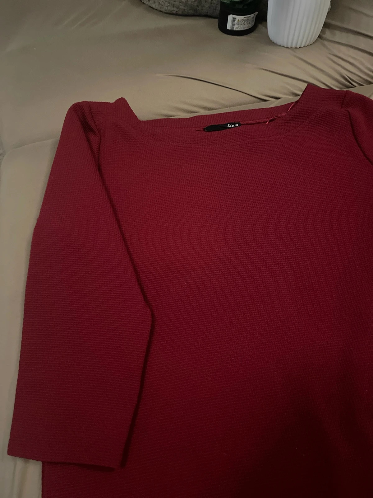 Pull Etam rouge manches 3/4 – Etam – taille M / 38 / 10 2