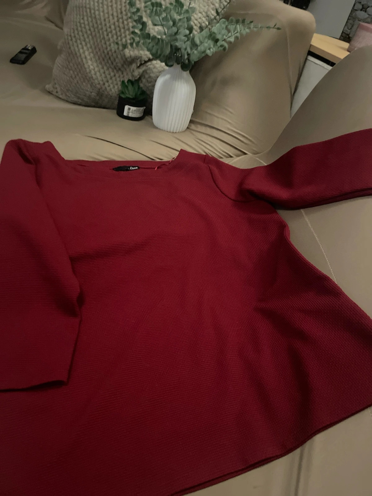 Pull Etam rouge manches 3/4 – Etam – taille M / 38 / 10 4