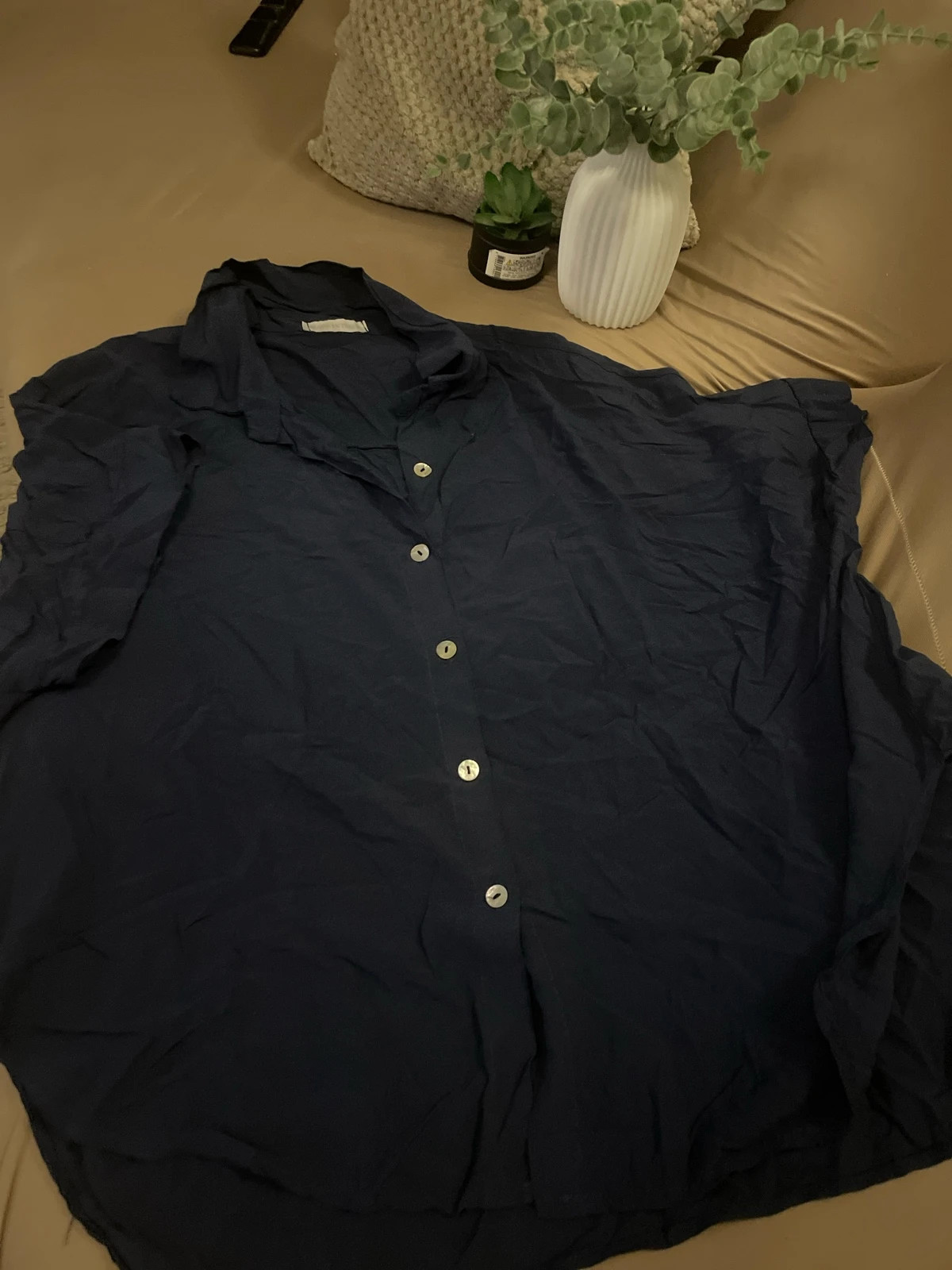 Chemise bleu marine manches courtes – Made in Italy – taille Taille unique 3