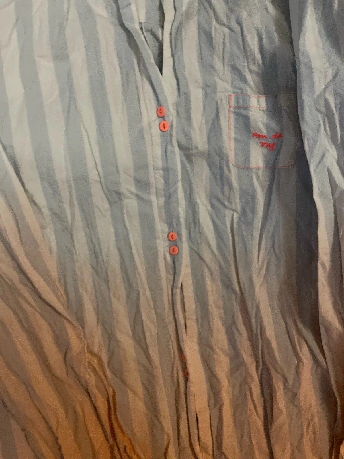 Chemisier Naf Naf dégradé bleu/orange – Naf Naf – taille M / 38 / 10 2