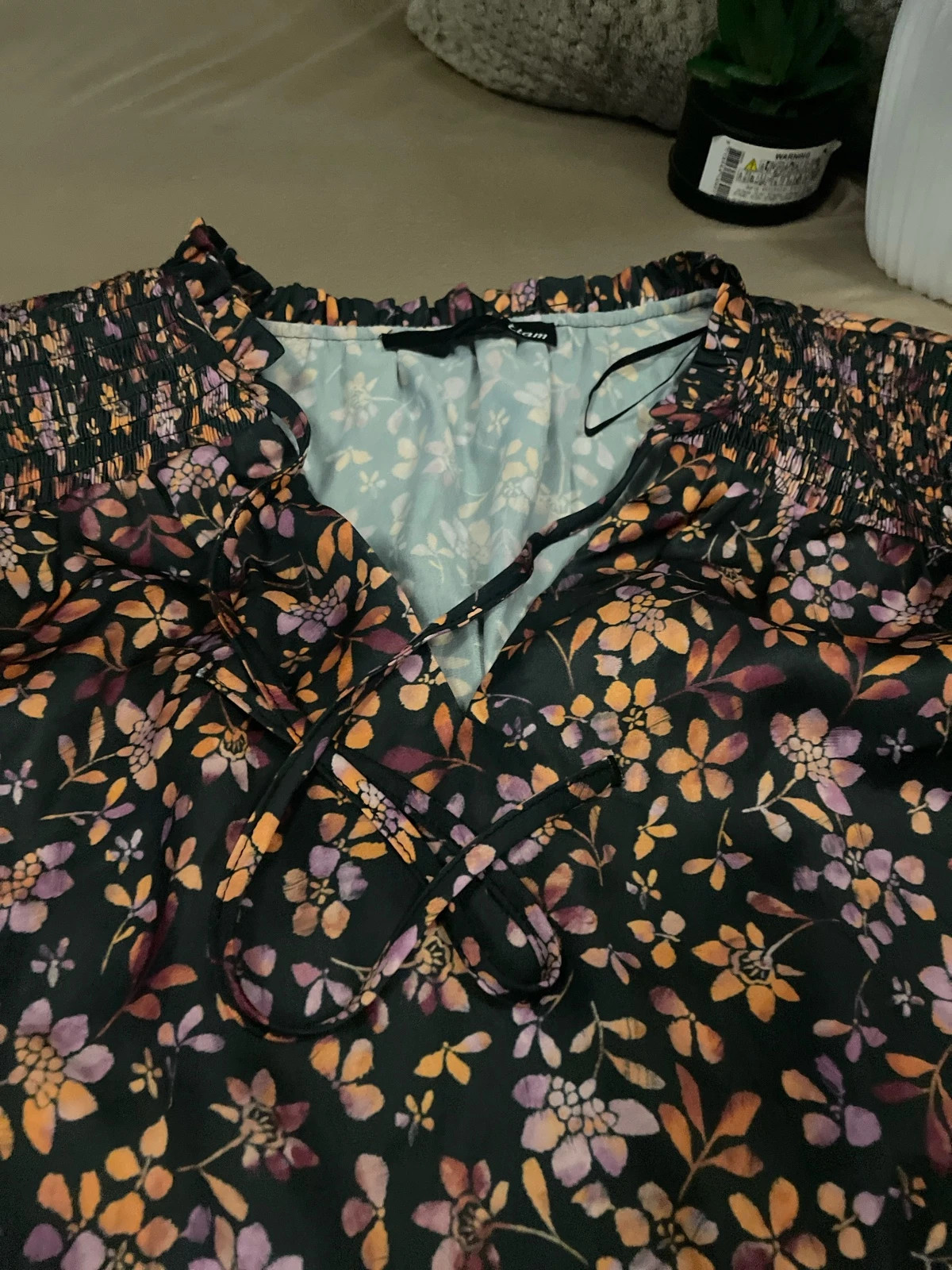 Blouse fleurie manches longues – multicolore – Etam – taille M / 38 / 10 3