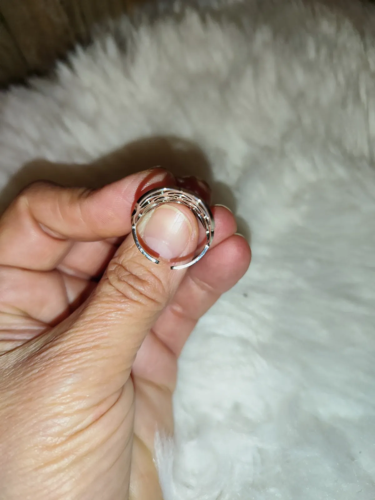 Bague acier inoxydable ajustable  – Éclat paris – taille 50 4