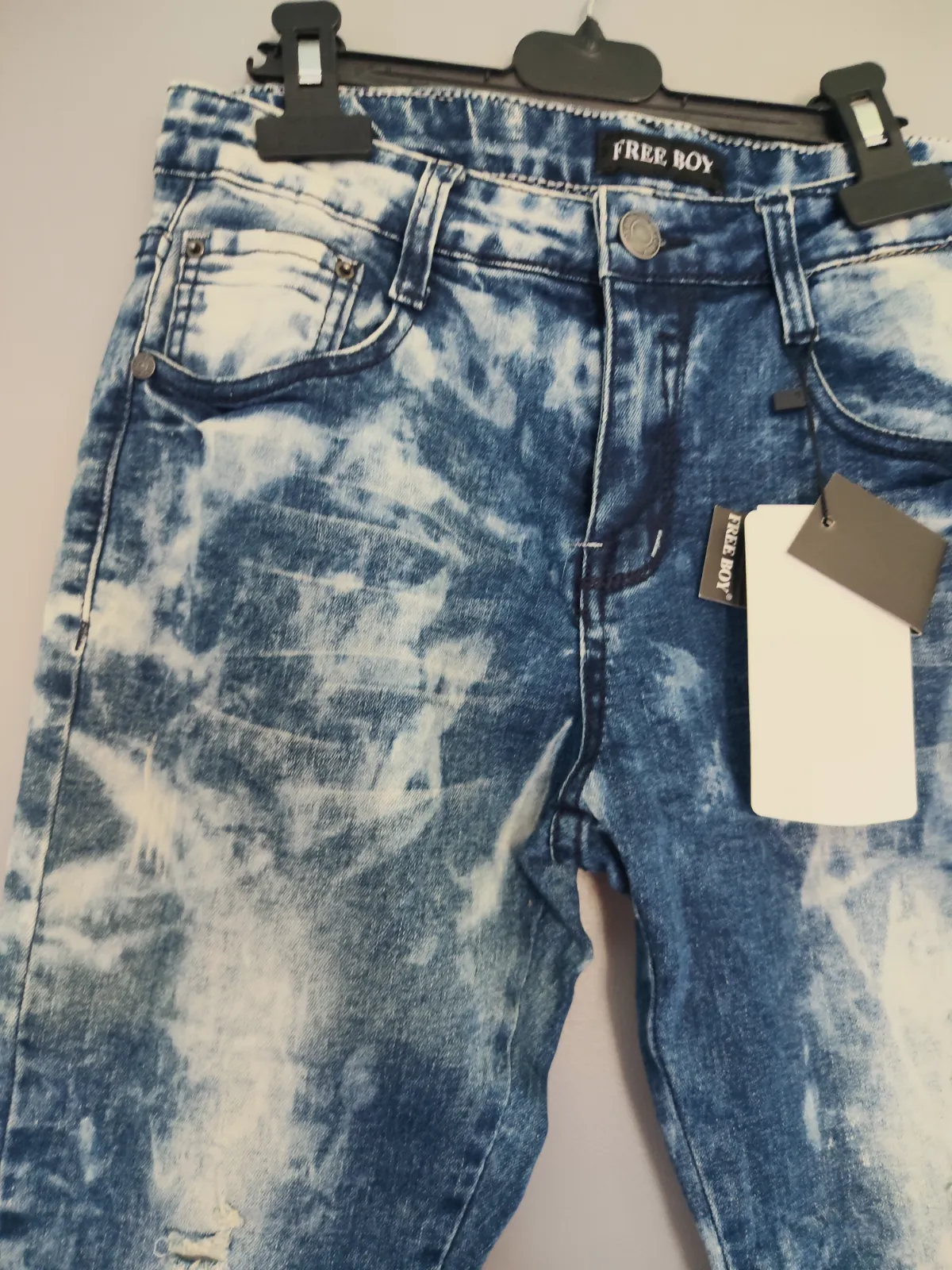 Jean slim effet délavé Free Boy – Free Boy – taille 14 ans 4