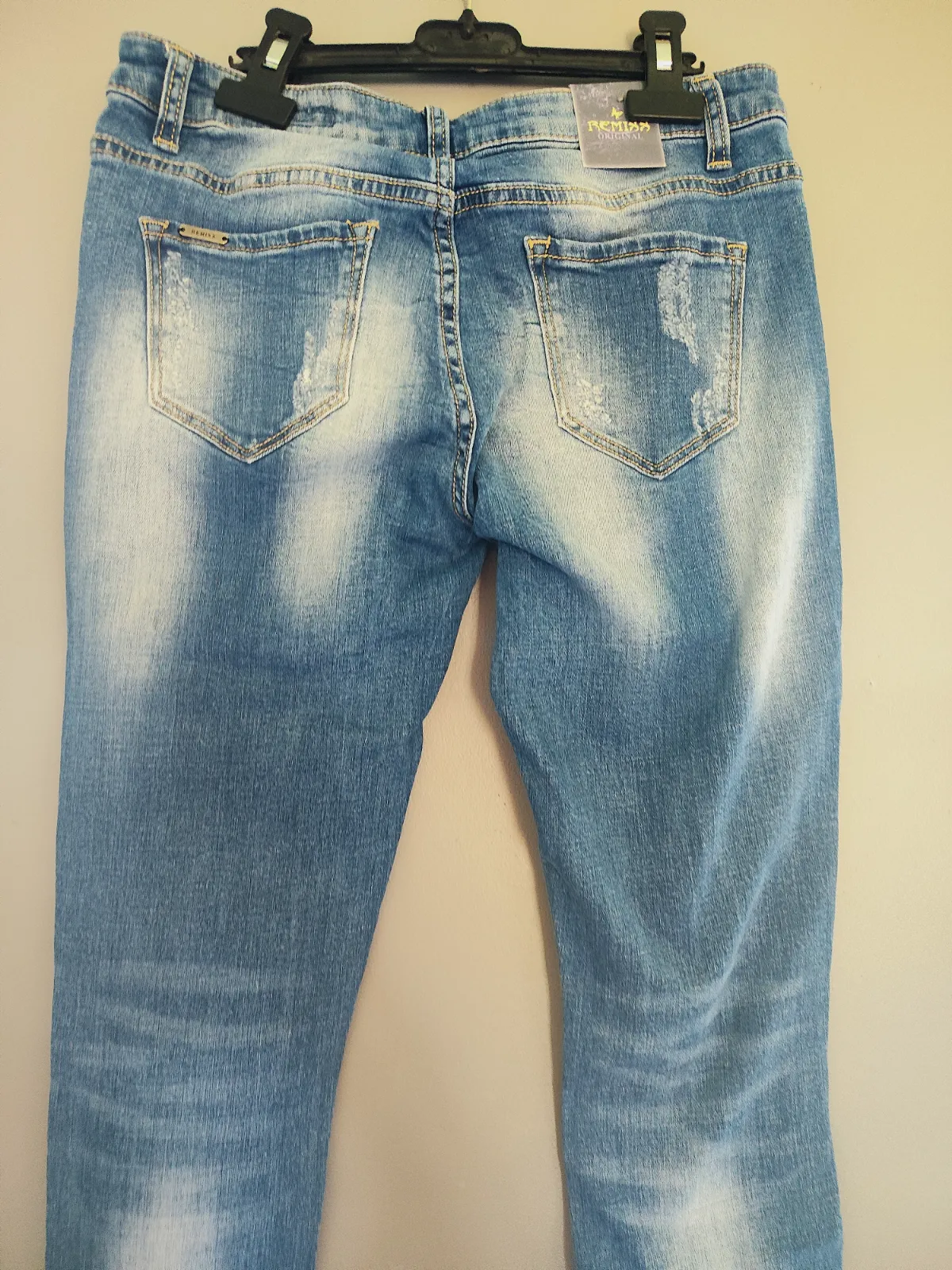 Jean slim délavé effet patchwork Remiss – Remixx – taille 38 6