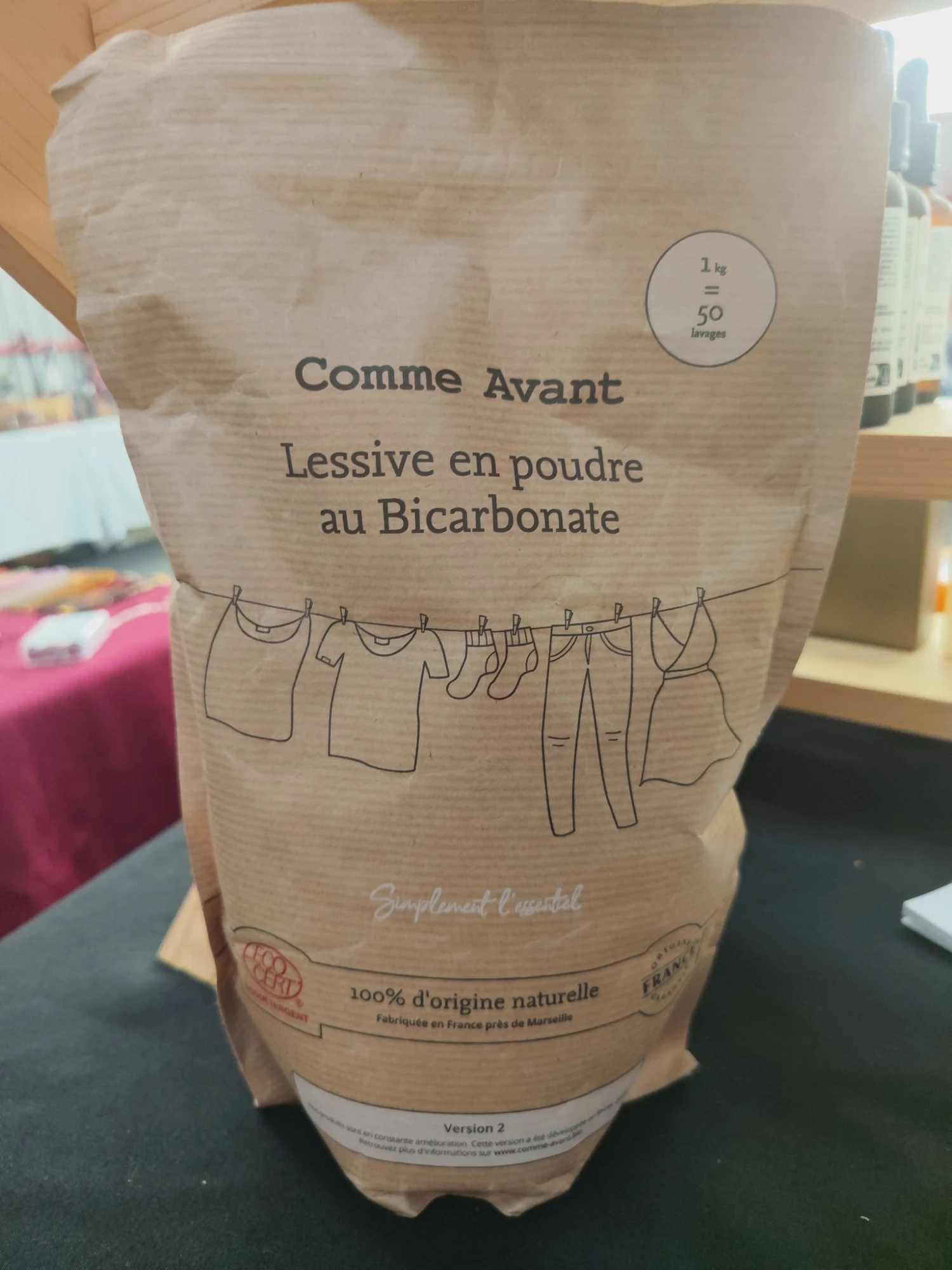 Lessive en poudre au bicarbonate Comme Avant 1 kg