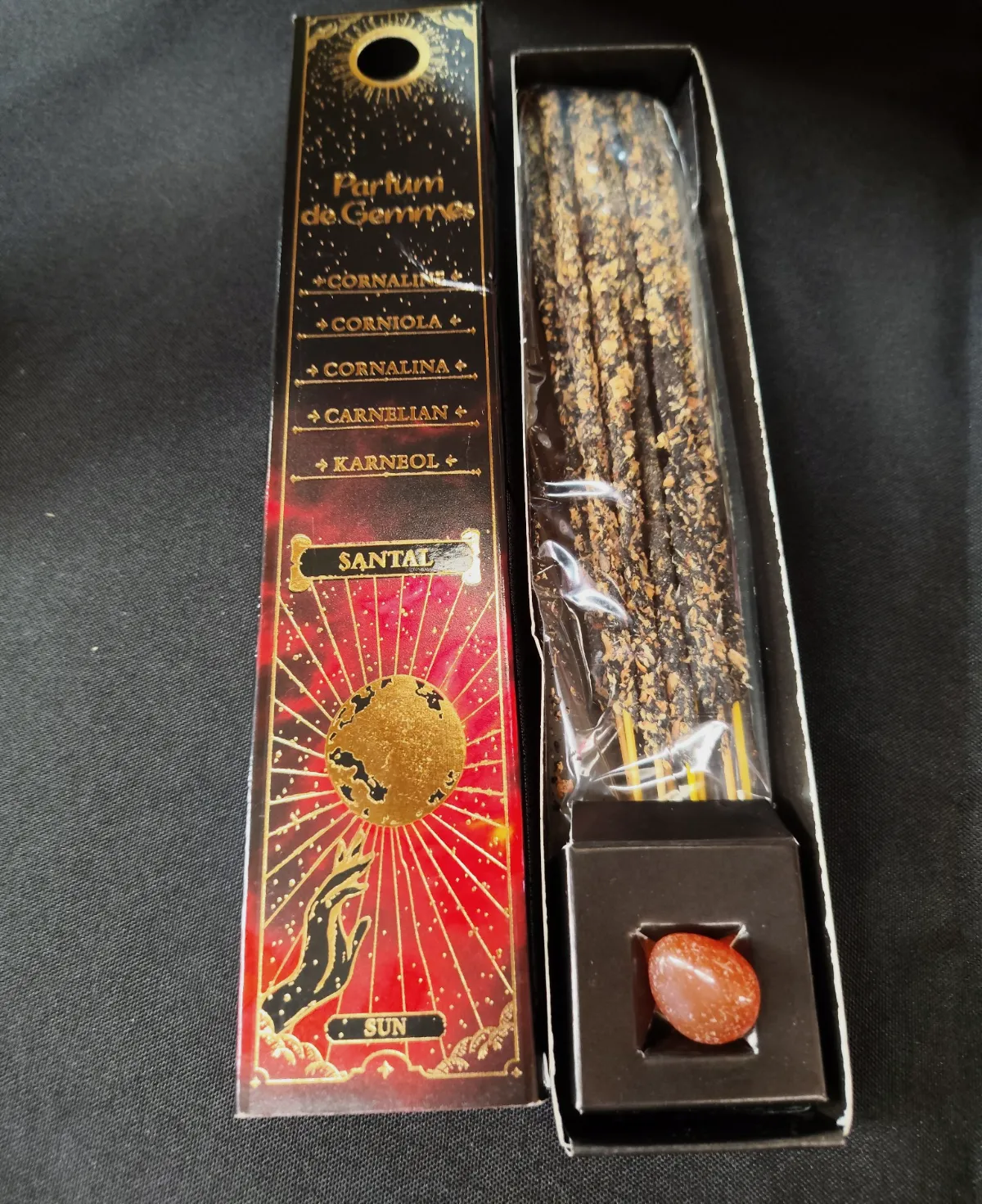Coffret bâtonnets d'encens Parfum de Gemmes Santal et Cornaline – Parfum de Gemmes 2