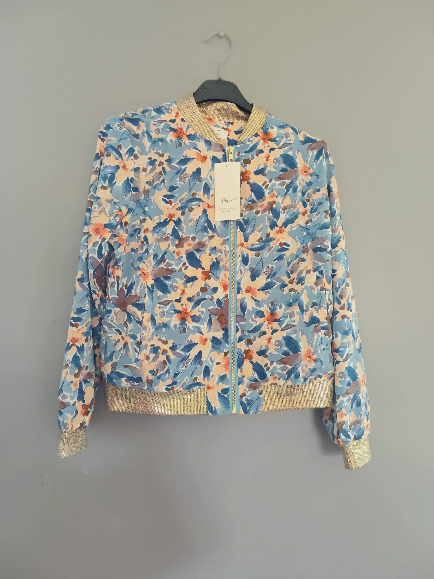 Veste bomber à fleurs Mère & Fille – Pm mère et fille – taille 14 ans