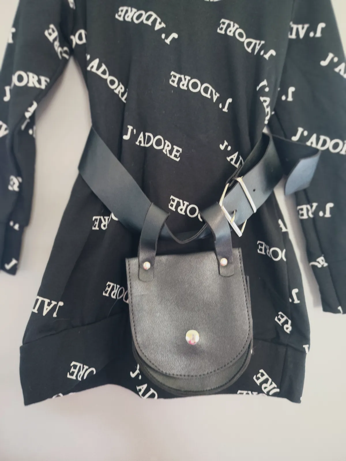 Robe sweat à capuche noire imprimée – Caroline kids – taille 6 ans 2