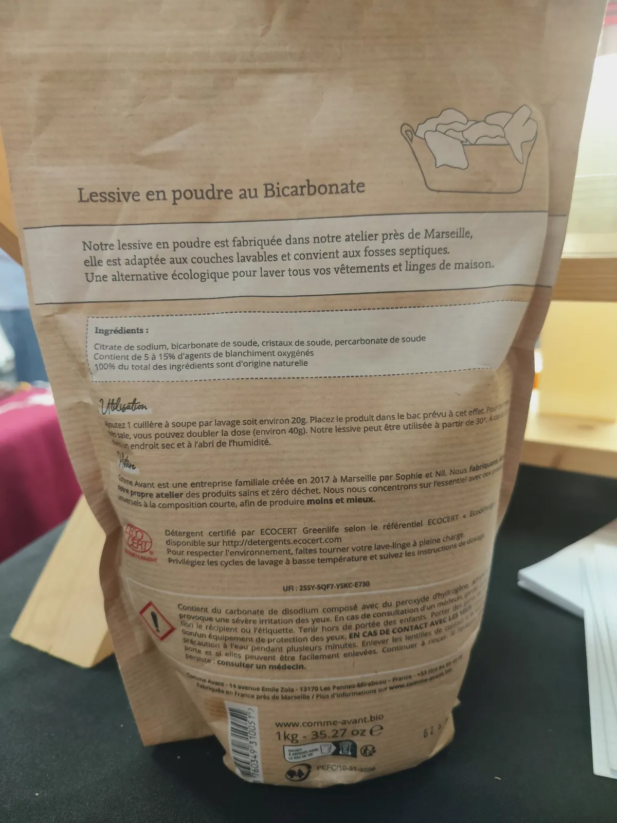 Lessive en poudre au bicarbonate Comme Avant 1 kg – Comme Avant 3