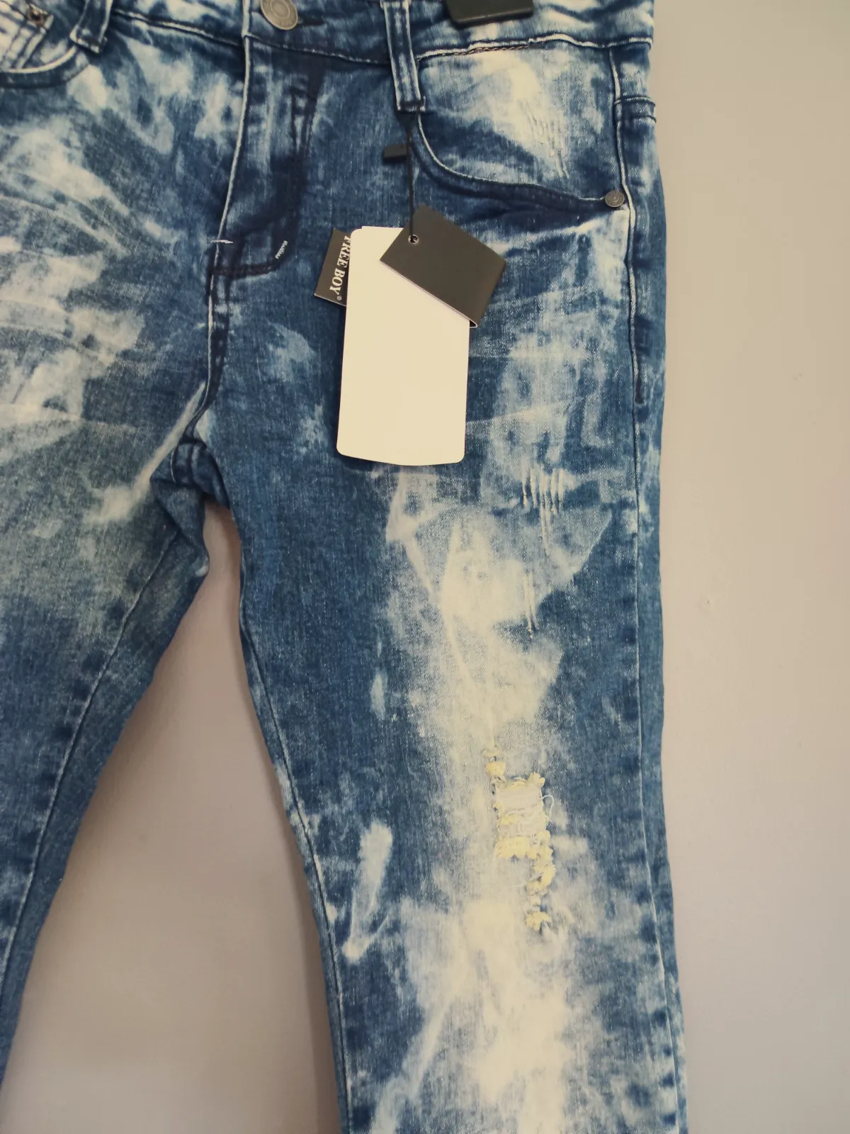 Jean slim effet délavé Free Boy – Free Boy – taille 14 ans 3