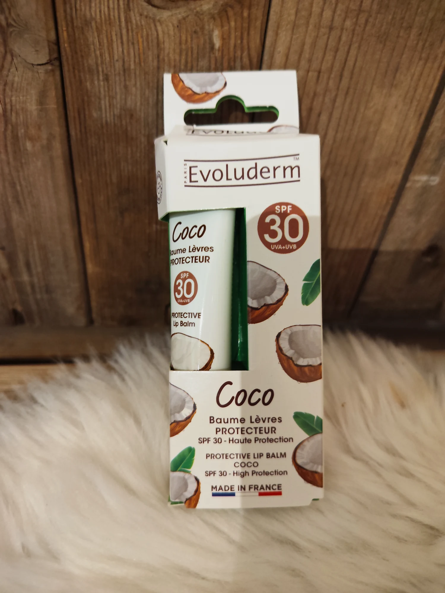 Baume à lèvres Evoluderm Coco SPF 30