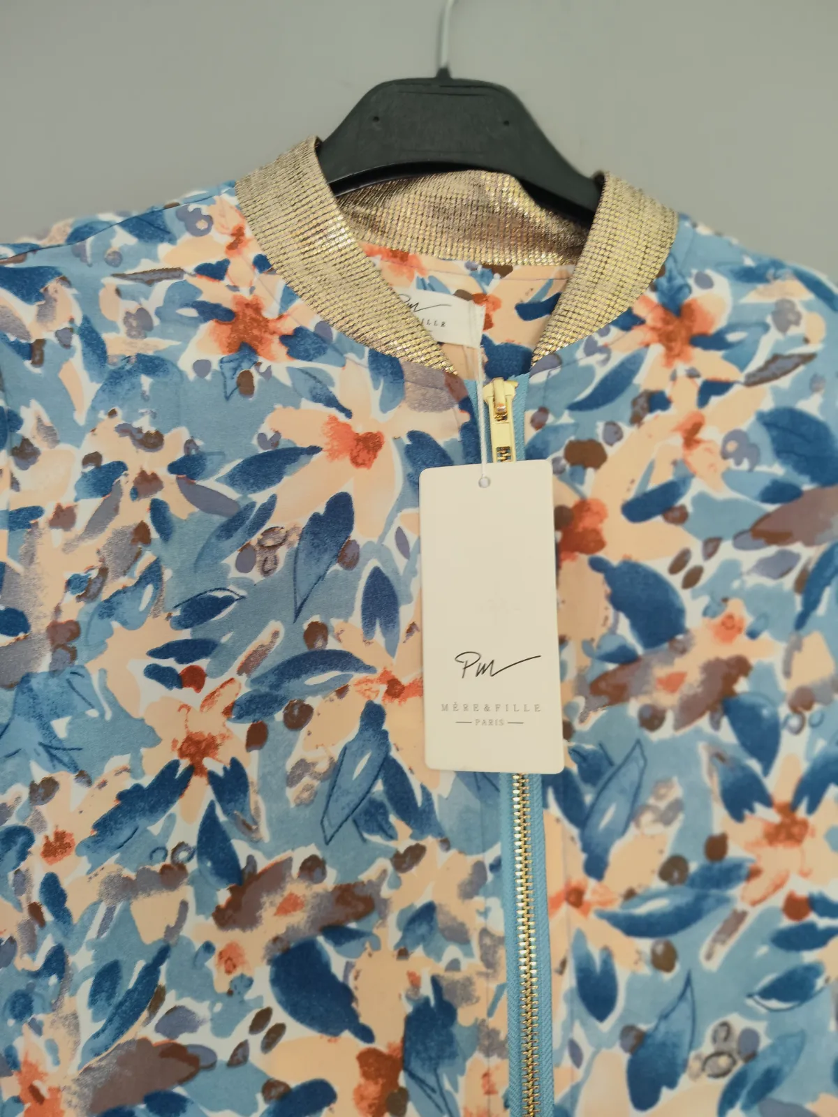 Veste bomber à fleurs Mère & Fille – Pm mère et fille – taille 14 ans 3