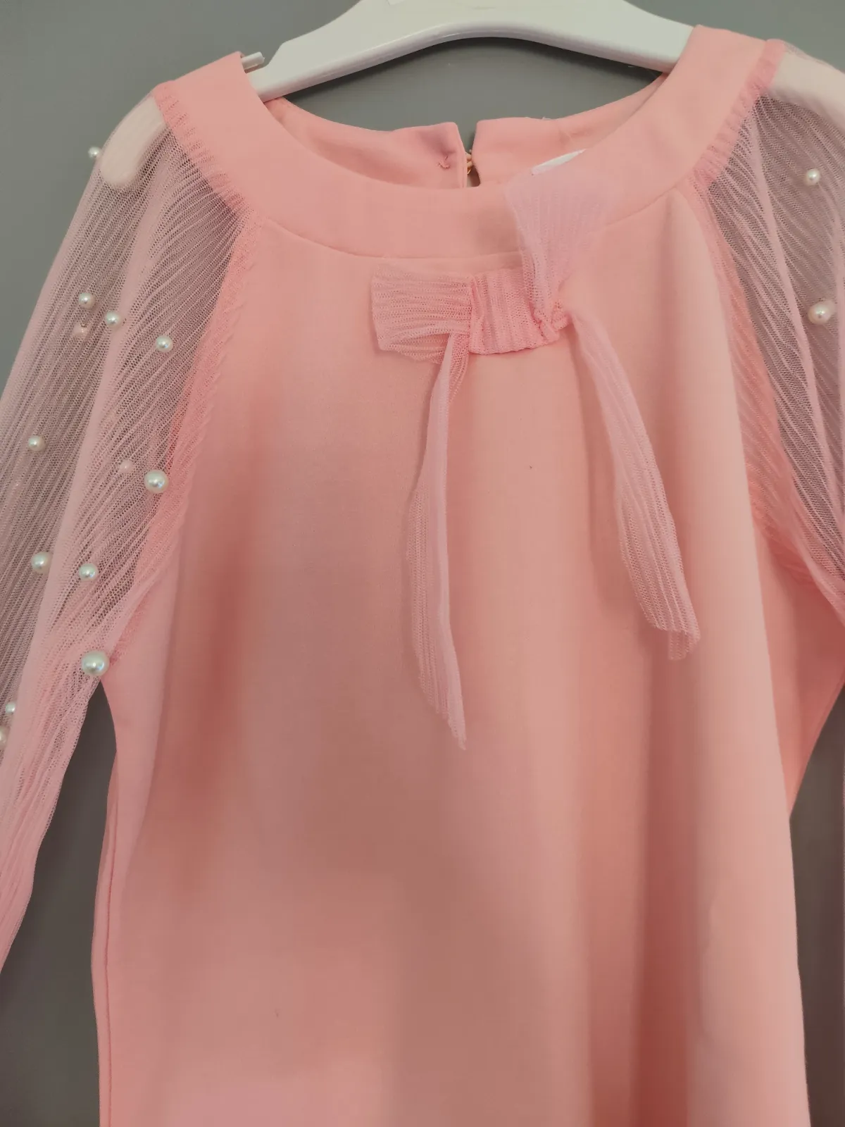 Haut rose manches tulle et perles – Fashion – taille 6 ans 3