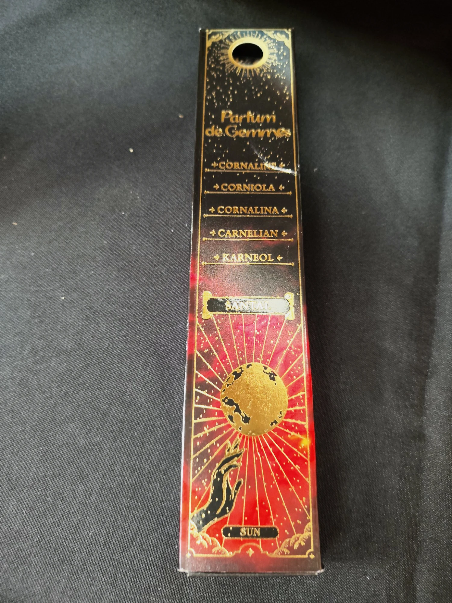 Coffret bâtonnets d'encens Parfum de Gemmes Santal et Cornaline