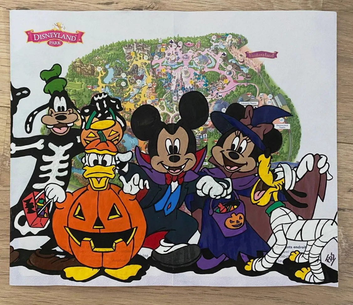 Plan Custom – Mickey Vampire, Minnie Sorcière & Bande Halloween Disneyland Park – DISNEY 2