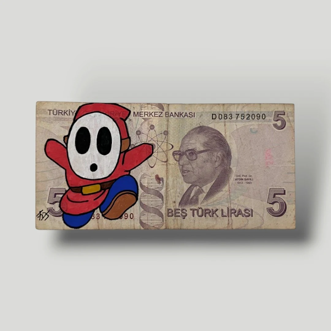 Billet Custom – Shy Guy / Masqué (5 Livres Turques)