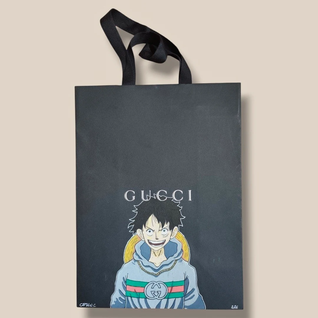 Sac Custom – Monkey D. Luffy / One Piece (Sac Shopping Gucci Noir)
