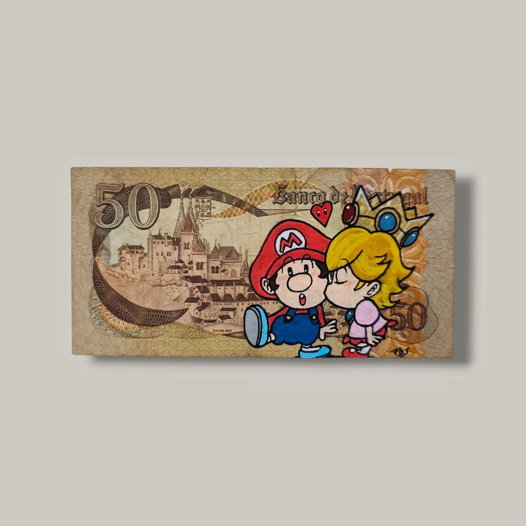 Billet Custom – Baby Mario & Baby Peach (50 Escudos du Portugal)