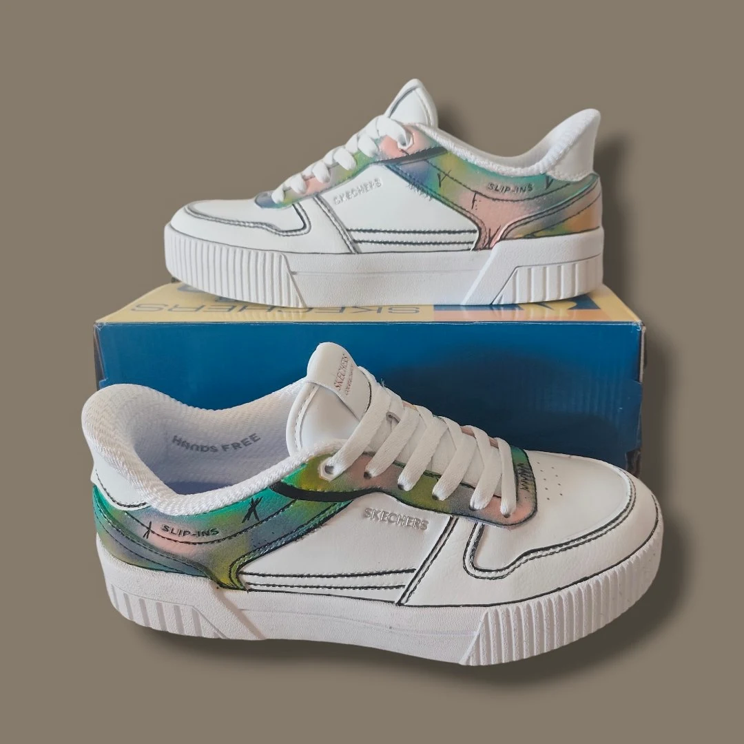 Skechers Slip-Ins Custom – Iridescent & Outline