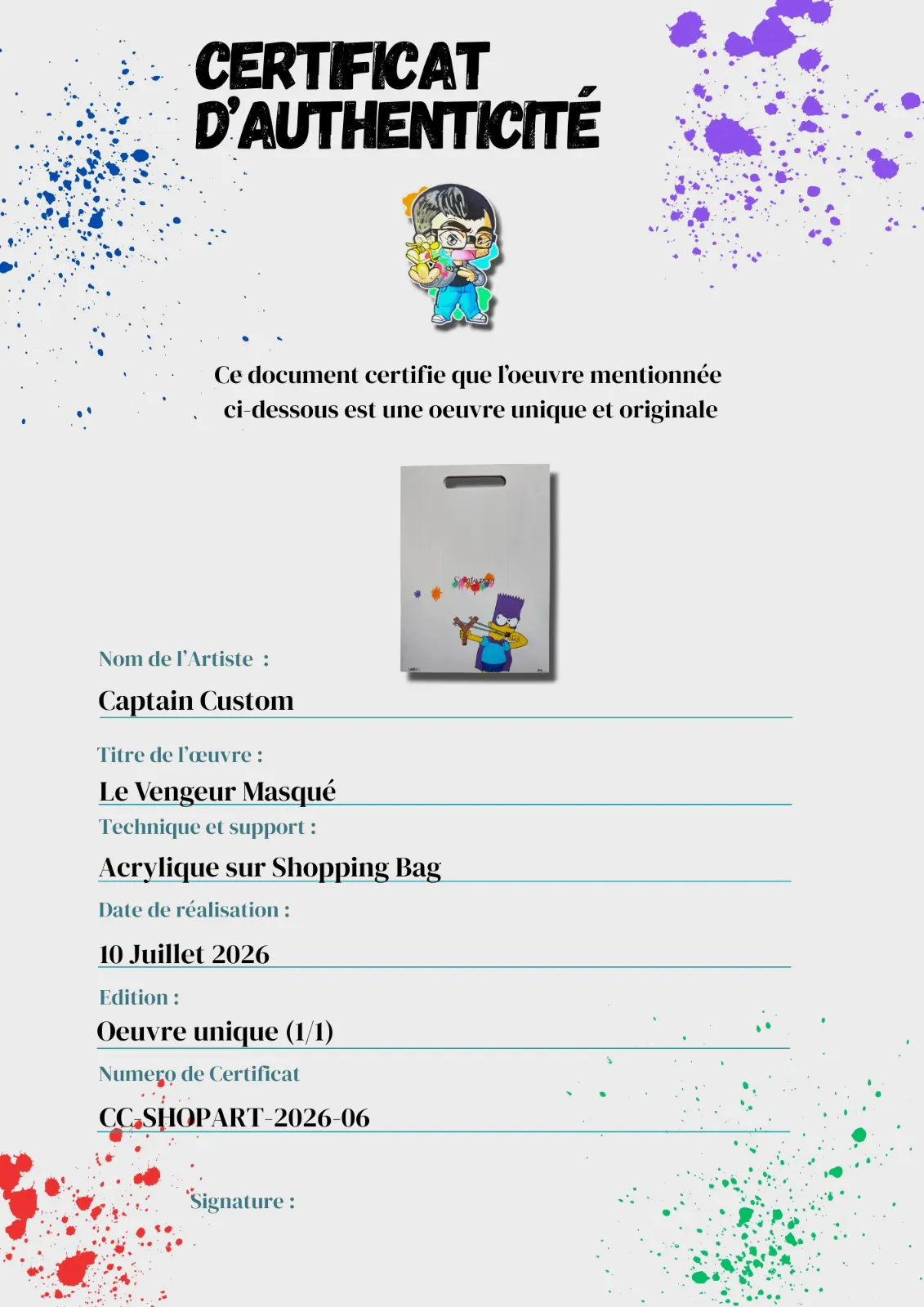 Sac Custom – Bartman / Les Simpson (Sac Shopping Saint Laurent) – CAPTAIN CUSTOM 4