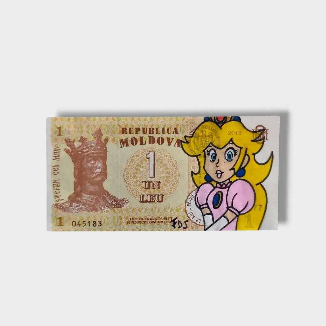 Billet Custom – Princesse Peach (1 Leu de Moldavie) – captain custom 4