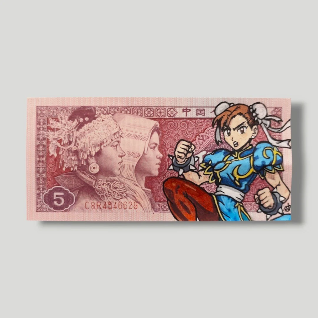 CHUN-LI sur Billet de Banque de Chine