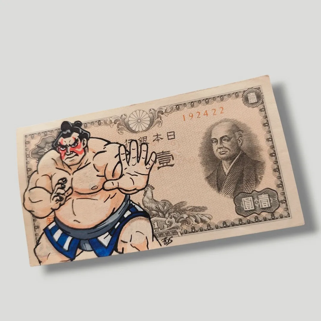 E. Honda (Street Fighter) – Création Pop Money Art sur Billet Japonais – captain custom 3