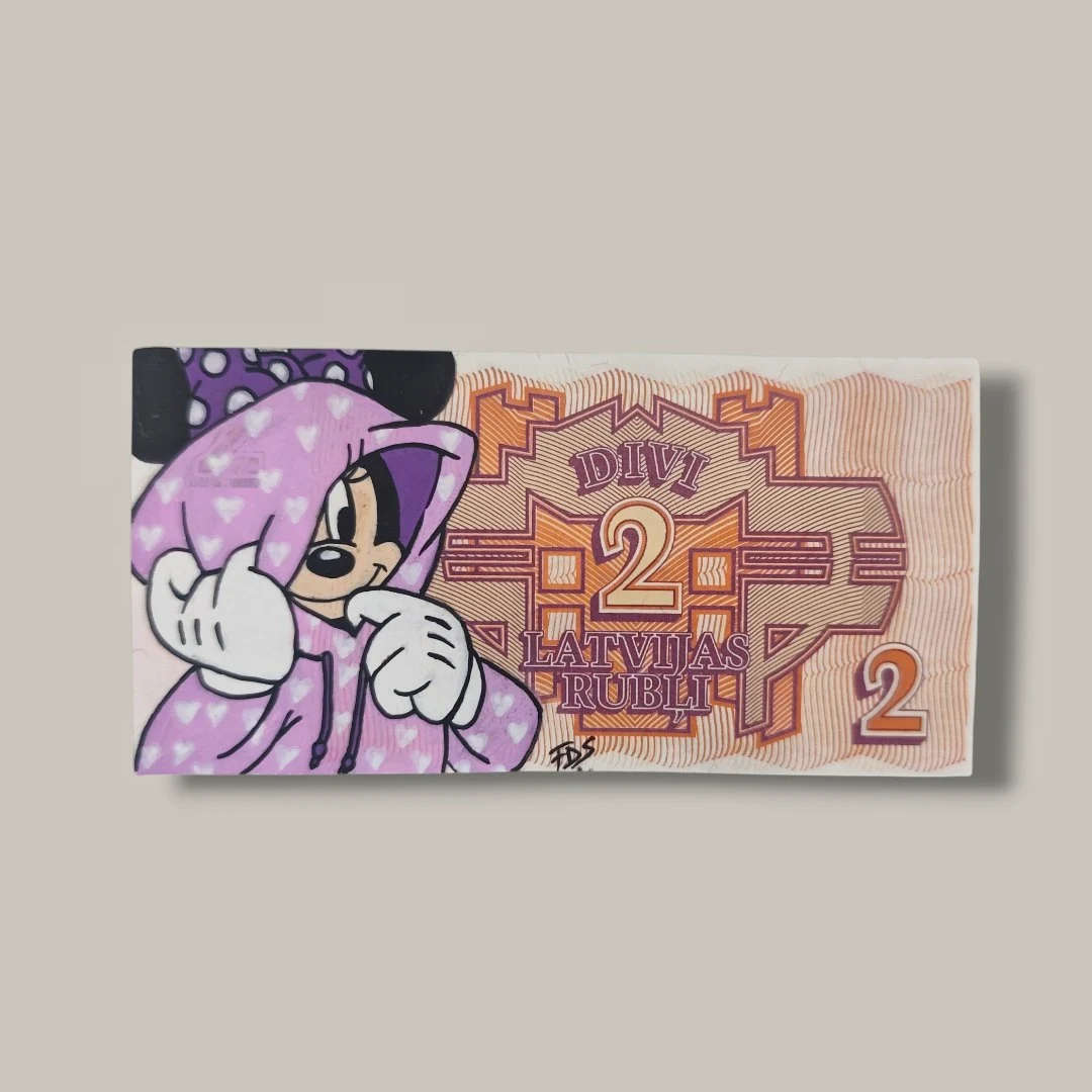 Billet Authentique Custom – Lettonie & Minnie Mouse – Captain Custom