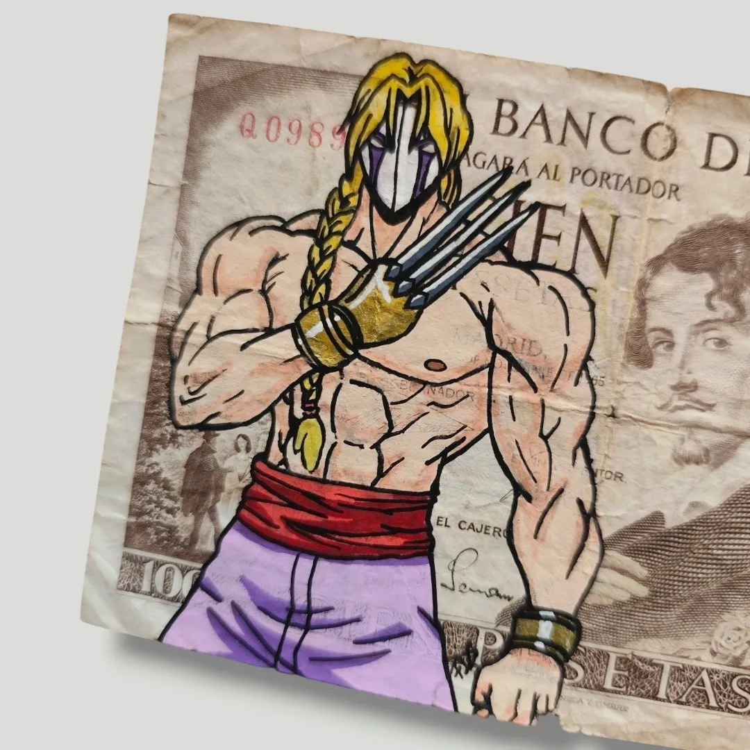 Vega Street Fighter - Money Art sur Billet Banco de España – CAPTAIN CUSTOM 3