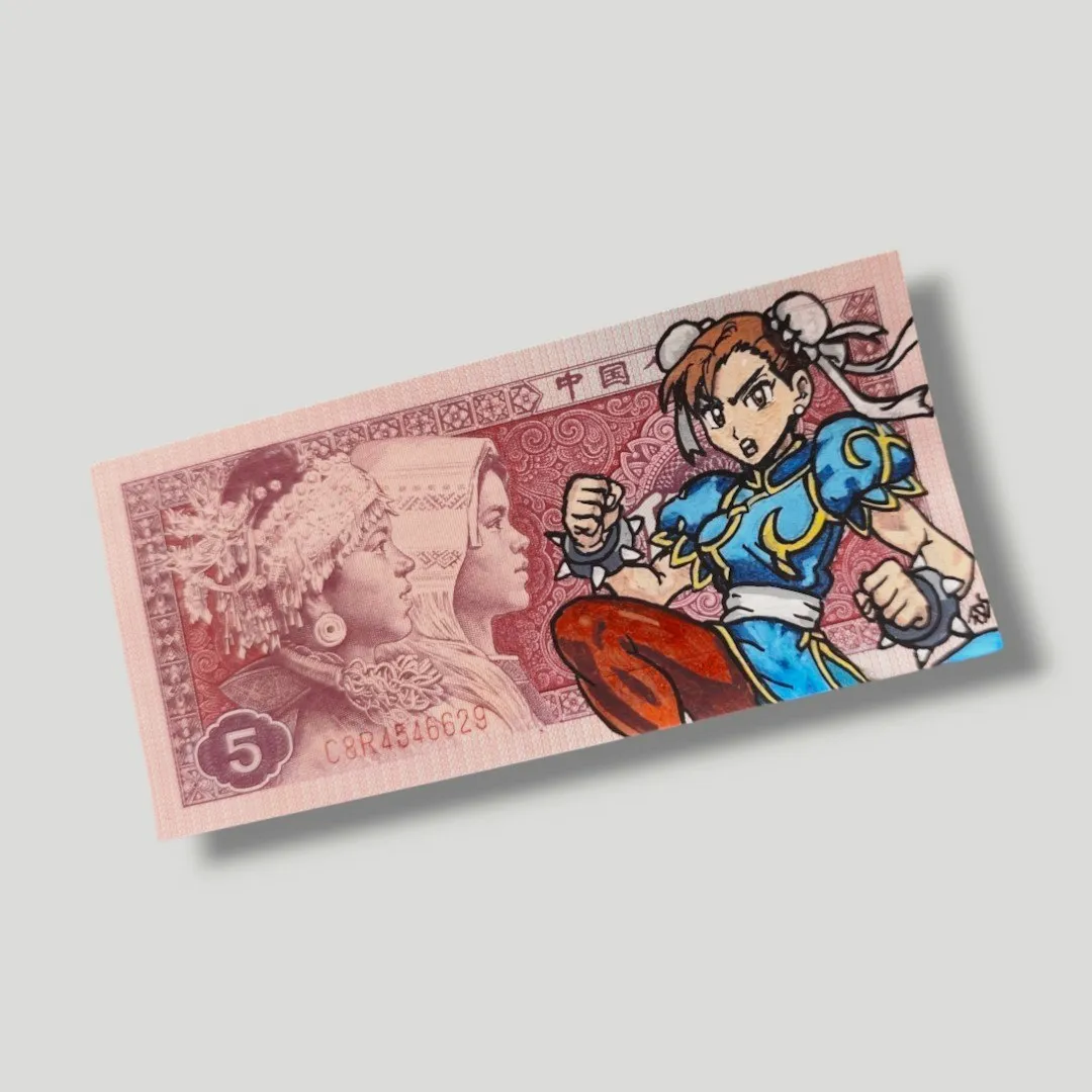 CHUN-LI sur Billet de Banque de Chine – CAPTAIN CUSTOM 3