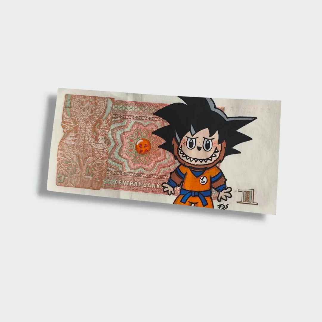 Billet Custom – Goku / Labubu (1 Kyat du Myanmar) – CAPTAIN CUSTOM 4