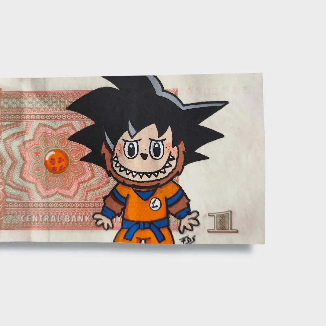 Billet Custom – Goku / Labubu (1 Kyat du Myanmar) – CAPTAIN CUSTOM 2