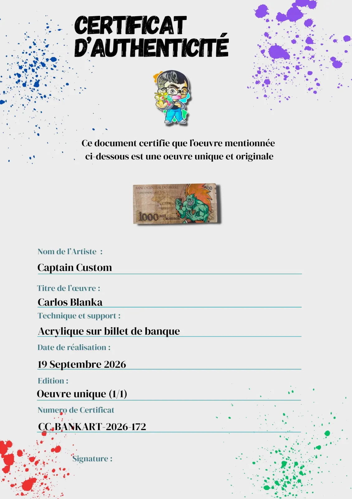 Blanka Street Fighter x Billet du Brésil - Captain Custom – CAPTAIN CUSTOM 4