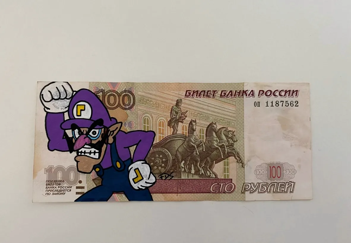 Billet Custom – Waluigi (100 Roubles de Russie) – CAPTAIN CUSTOM 4