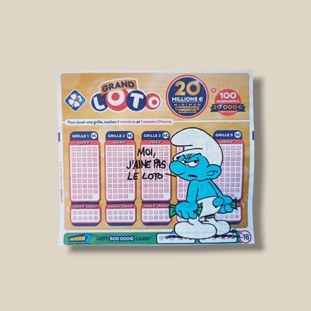 Ticket Custom – Schtroumpf Grognon / Les Schtroumpfs (Grand Loto)