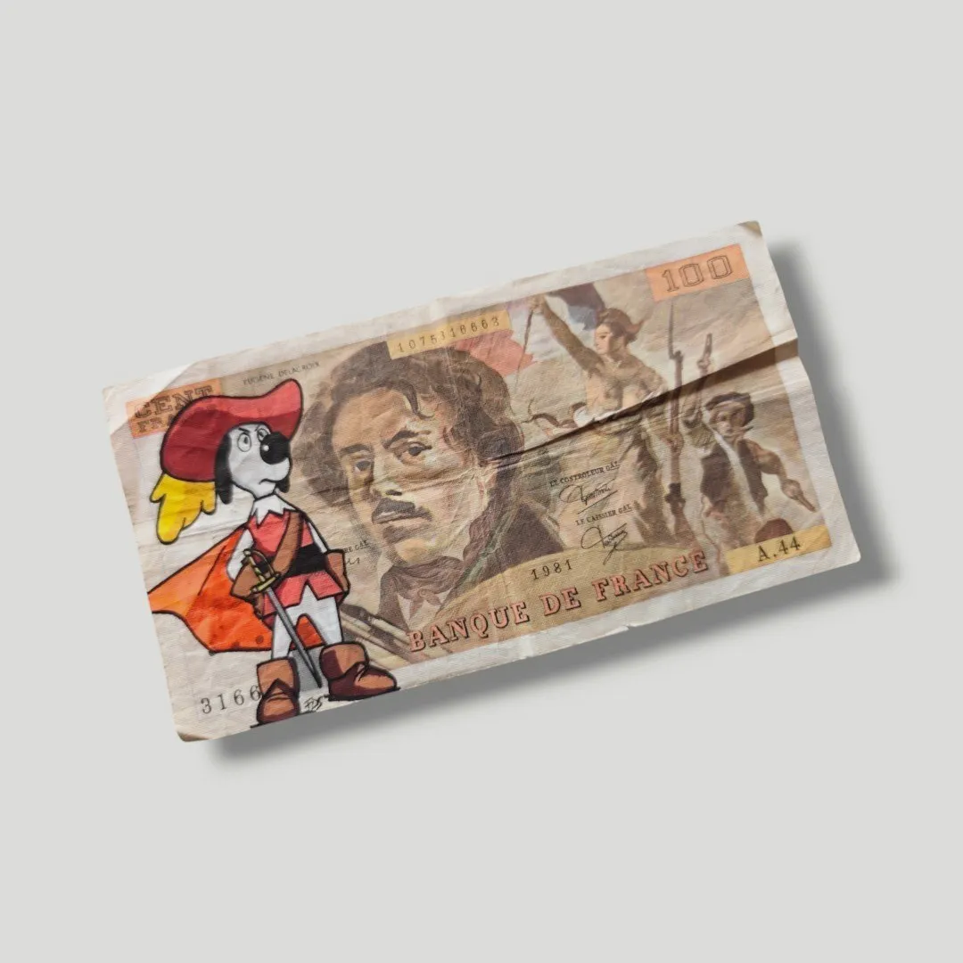 Billet Custom – Dogtanian / D'Artagnan (100 Francs Eugène Delacroix) – CAPPTAIN CUSTOM 2