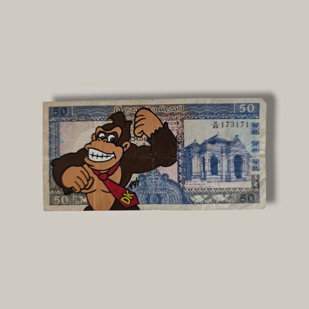 Billet Custom – Donkey Kong (50 Roupies de Sri Lanka)