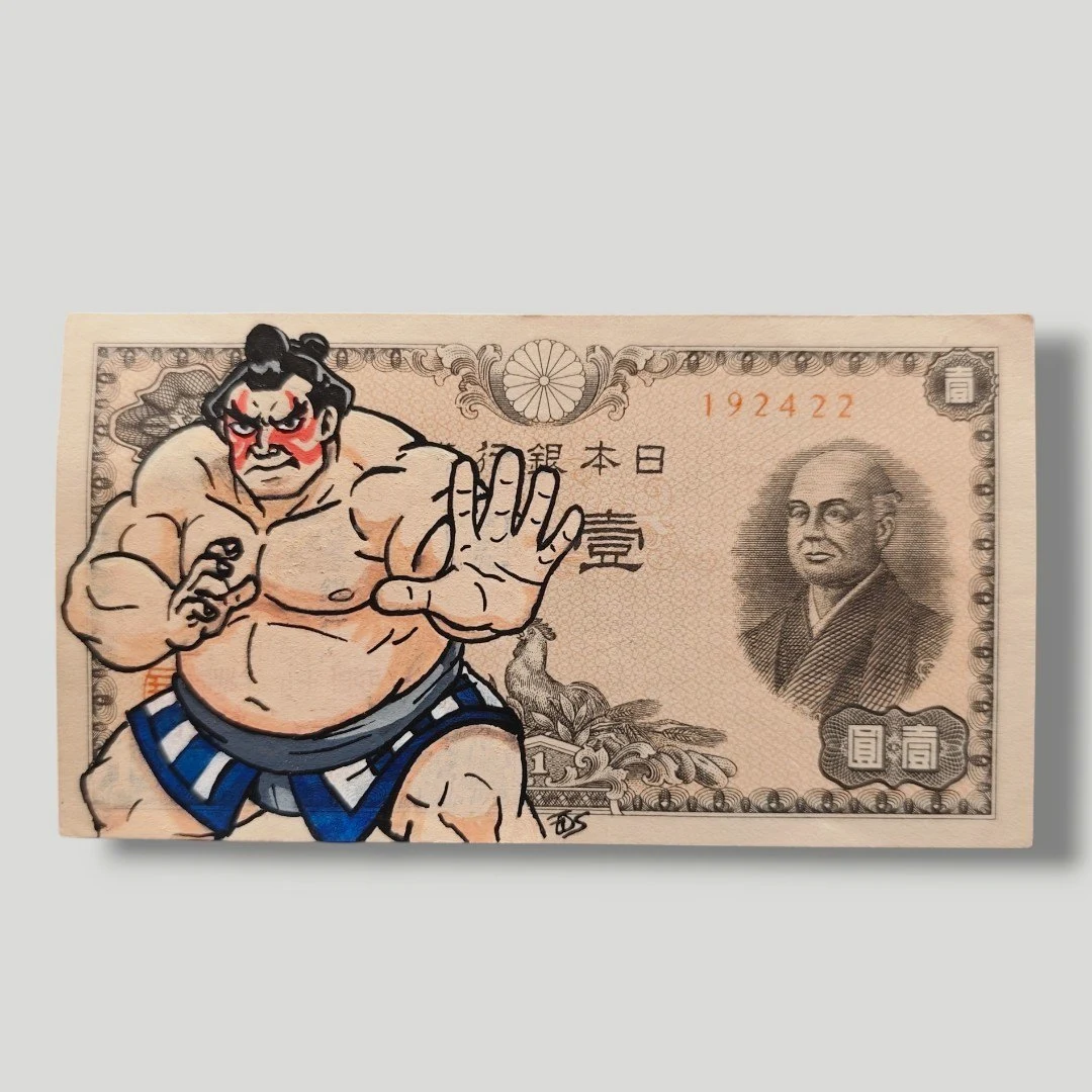 E. Honda (Street Fighter) – Création Pop Money Art sur Billet Japonais